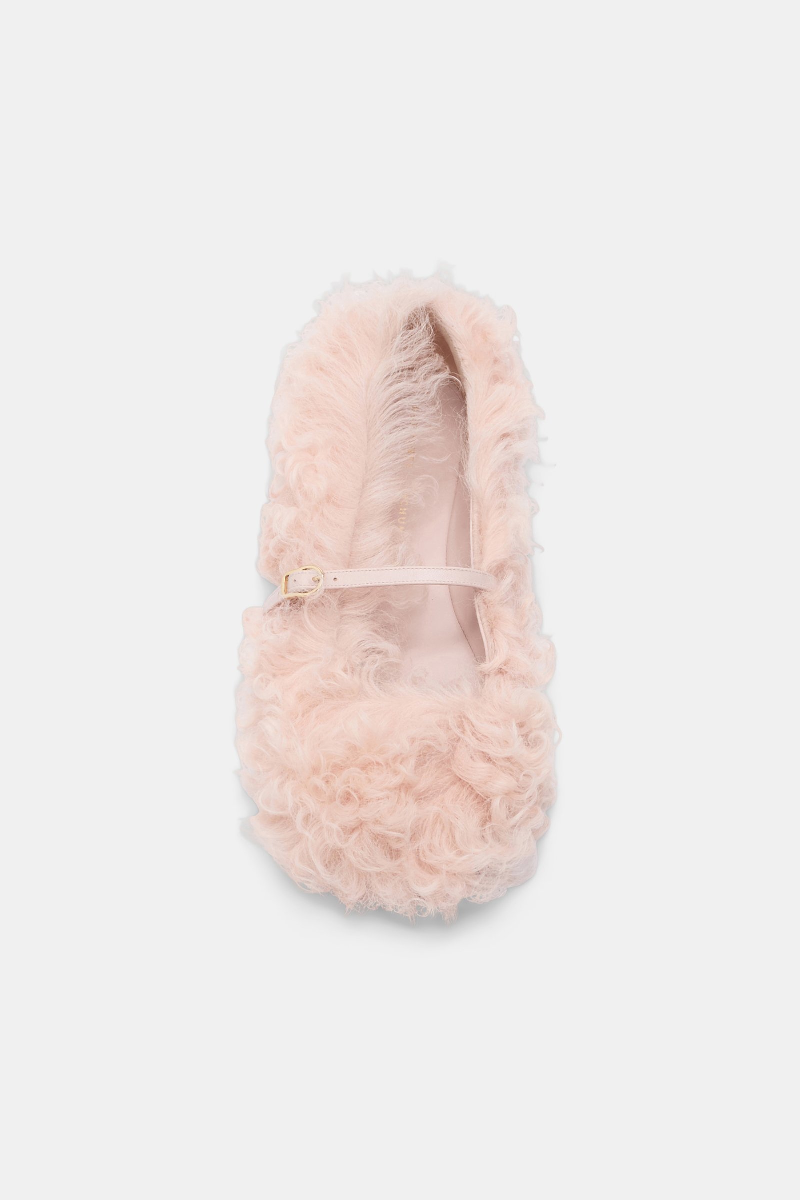 Dorothee Schumacher Furry Mary-Jane Ballerinas light powder