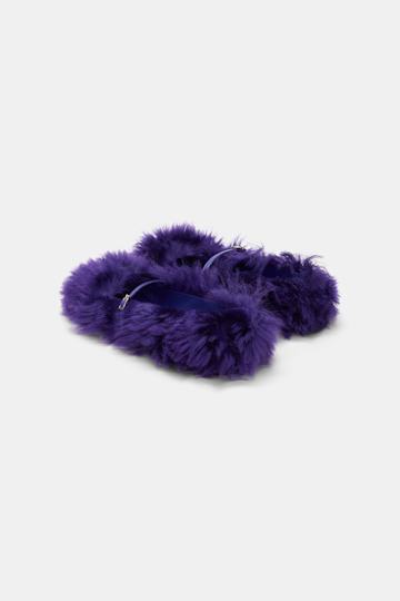 Dorothee Schumacher Curly sheepskin Mary-Janes plum