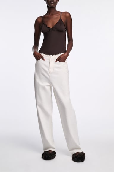 Dorothee Schumacher Furry Mary-Jane Ballerinas dark chocolate