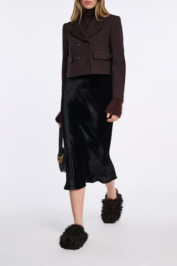 Dorothee Schumacher Furry Clogs dark chocolate