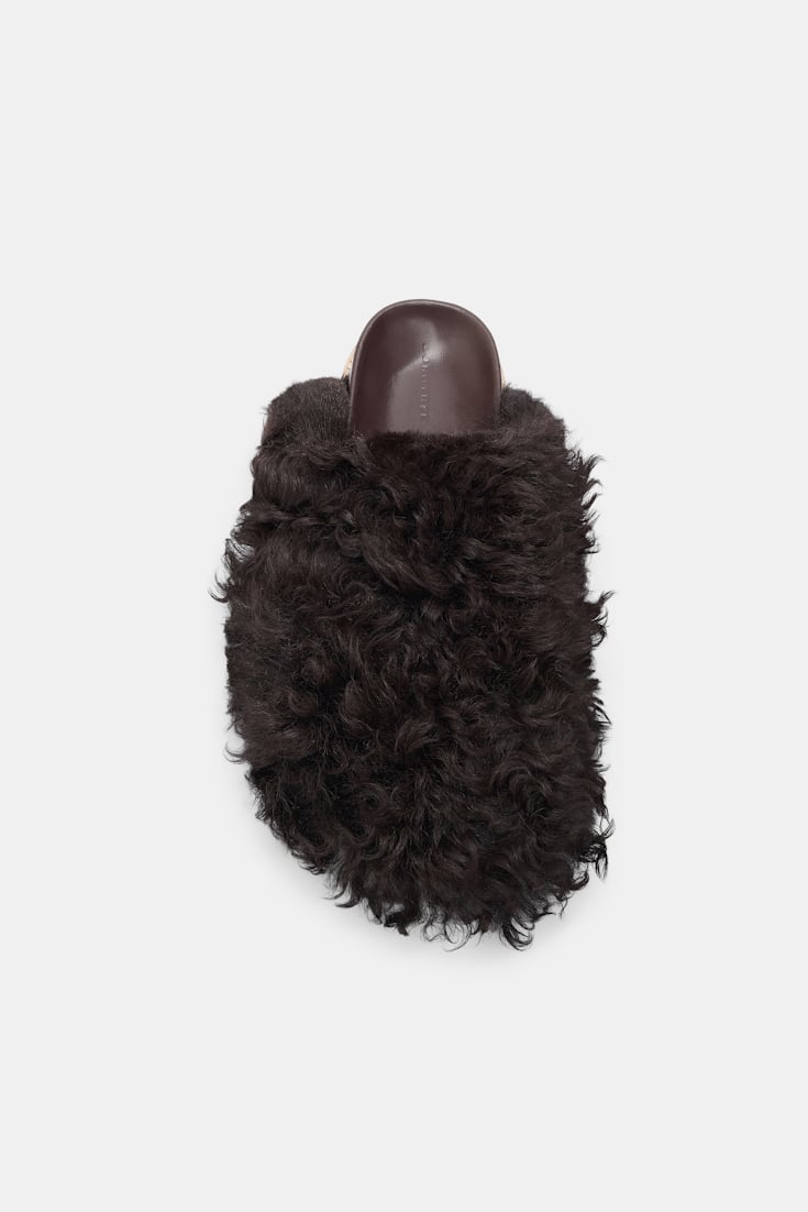 Dorothee Schumacher Furry Clogs dark chocolate