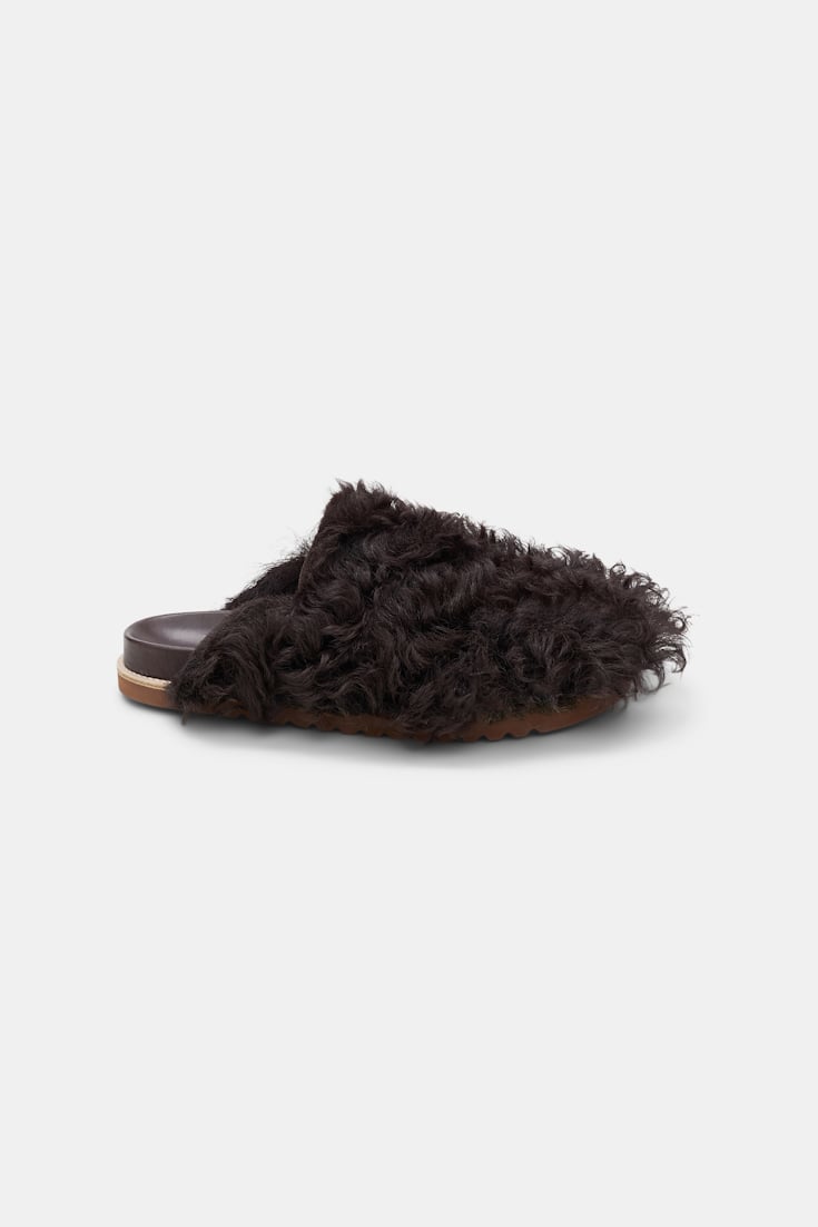 Dorothee Schumacher Furry Clogs dark chocolate