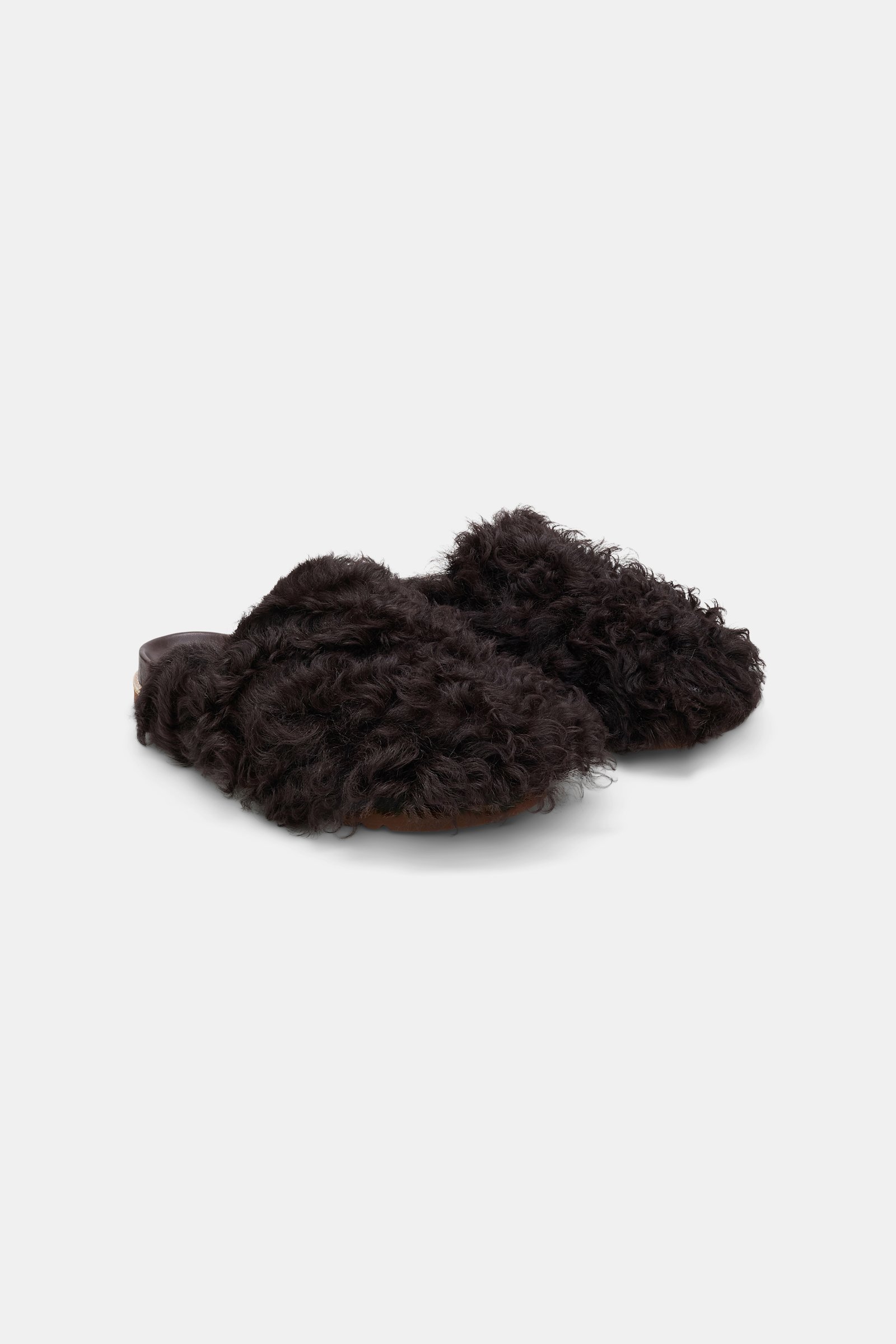 Dorothee Schumacher Furry Clogs dark chocolate
