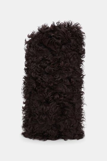 Dorothee Schumacher Gamaschen aus Schafsfell dark chocolate
