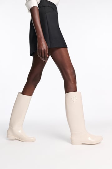 Dorothee Schumacher Gummireitstiefel mit shiny Finish pure white