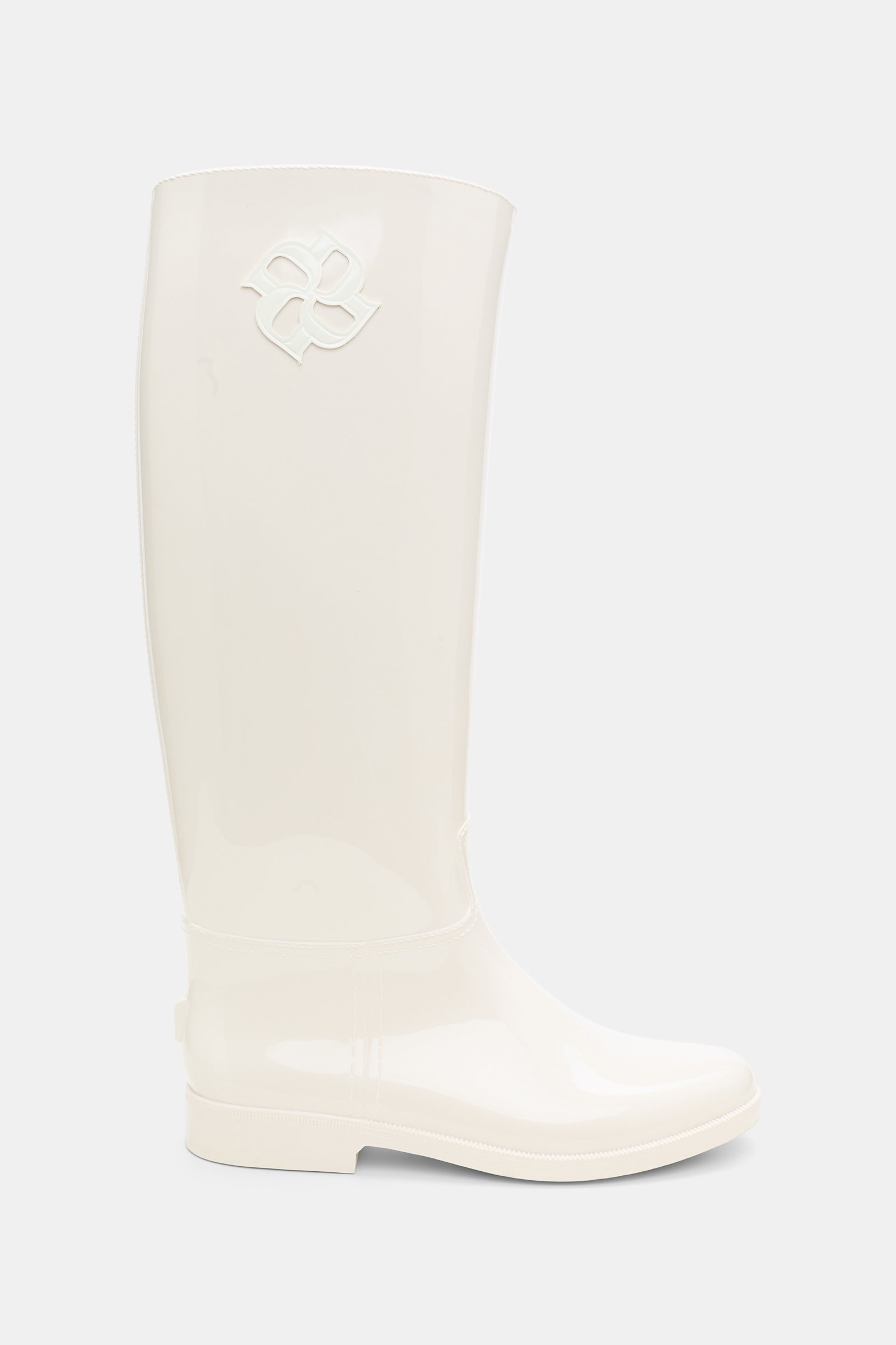 Dorothee Schumacher Gummireitstiefel mit shiny Finish pure white