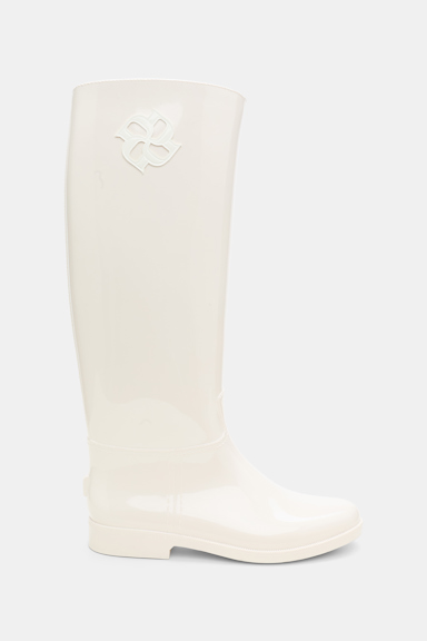 Dorothee Schumacher Gummireitstiefel mit shiny Finish pure white