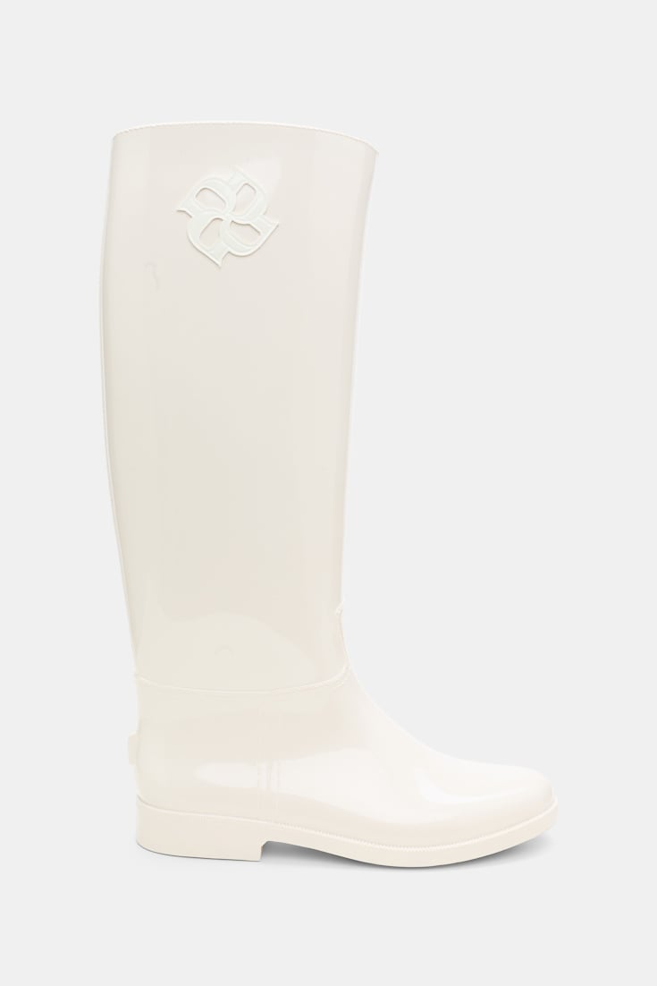 Dorothee Schumacher Gummireitstiefel mit shiny Finish pure white