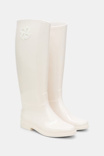Dorothee Schumacher Gummireitstiefel mit shiny Finish pure white