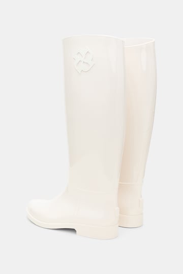 Dorothee Schumacher Gummireitstiefel mit shiny Finish pure white