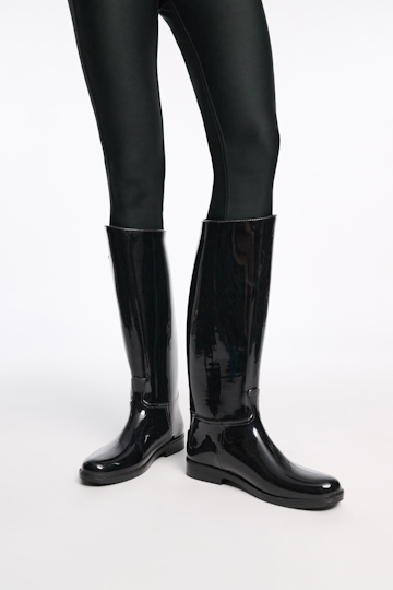Dorothee Schumacher Gummireitstiefel mit shiny Finish pure black