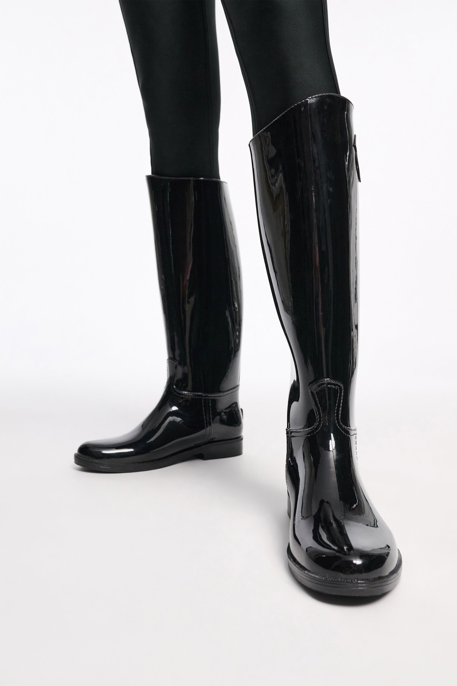 Dorothee Schumacher Gummireitstiefel mit shiny Finish pure black