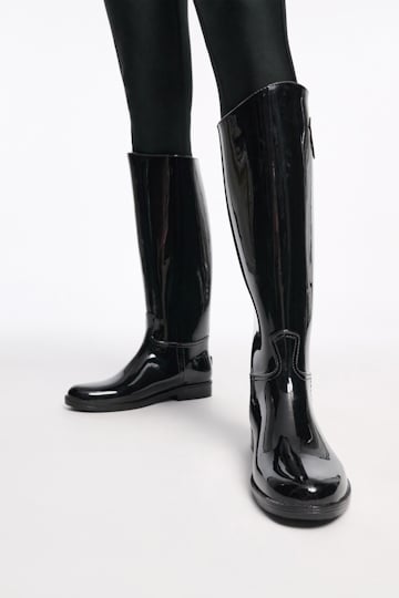 Dorothee Schumacher Gummireitstiefel mit shiny Finish pure black