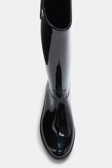 Dorothee Schumacher Gummireitstiefel mit shiny Finish pure black
