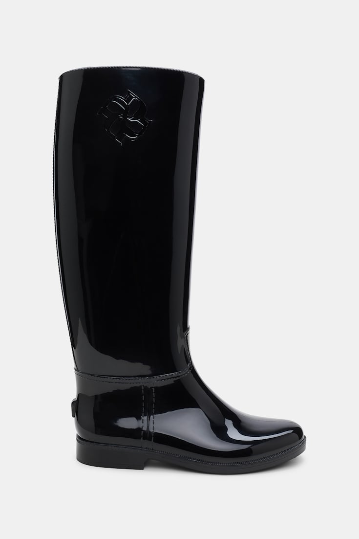 Dorothee Schumacher Gummireitstiefel mit shiny Finish pure black