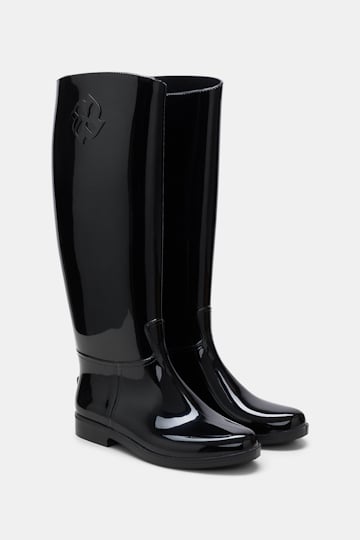 Dorothee Schumacher Gummireitstiefel mit shiny Finish pure black