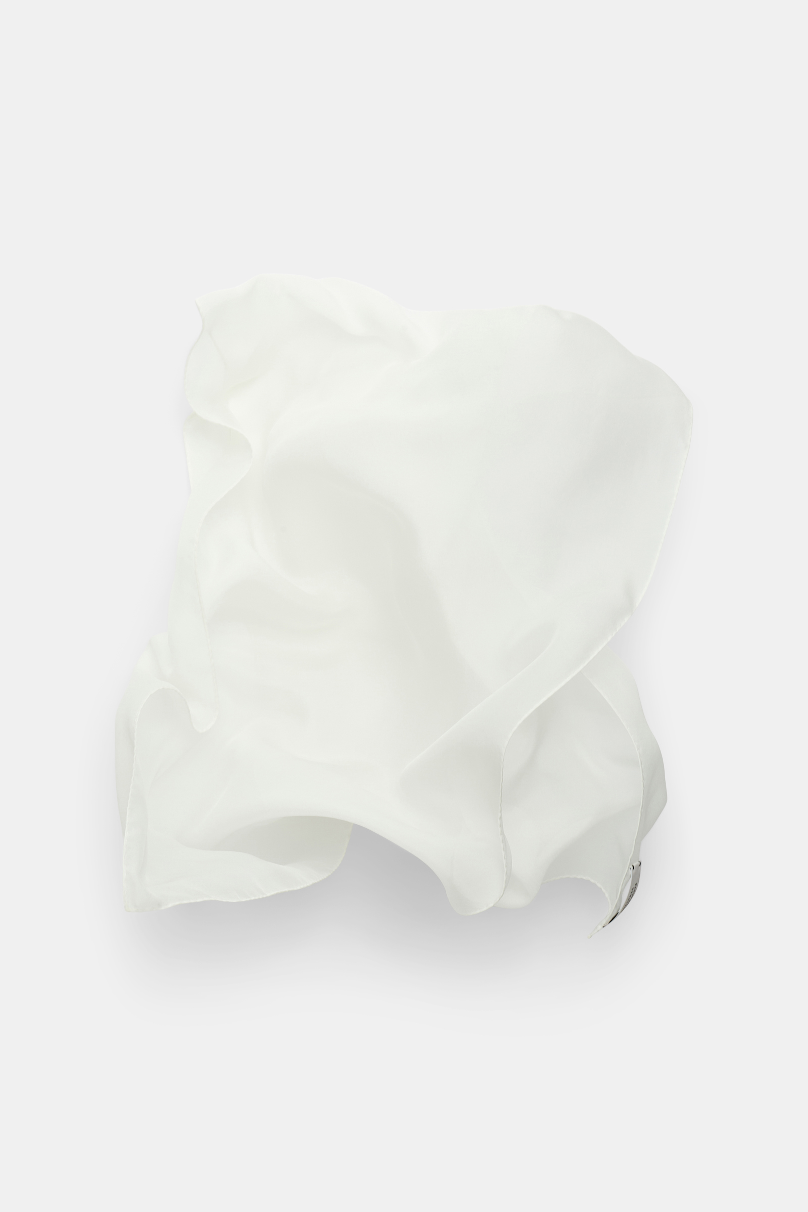 Dorothee Schumacher Silk chiffon scarf camellia white