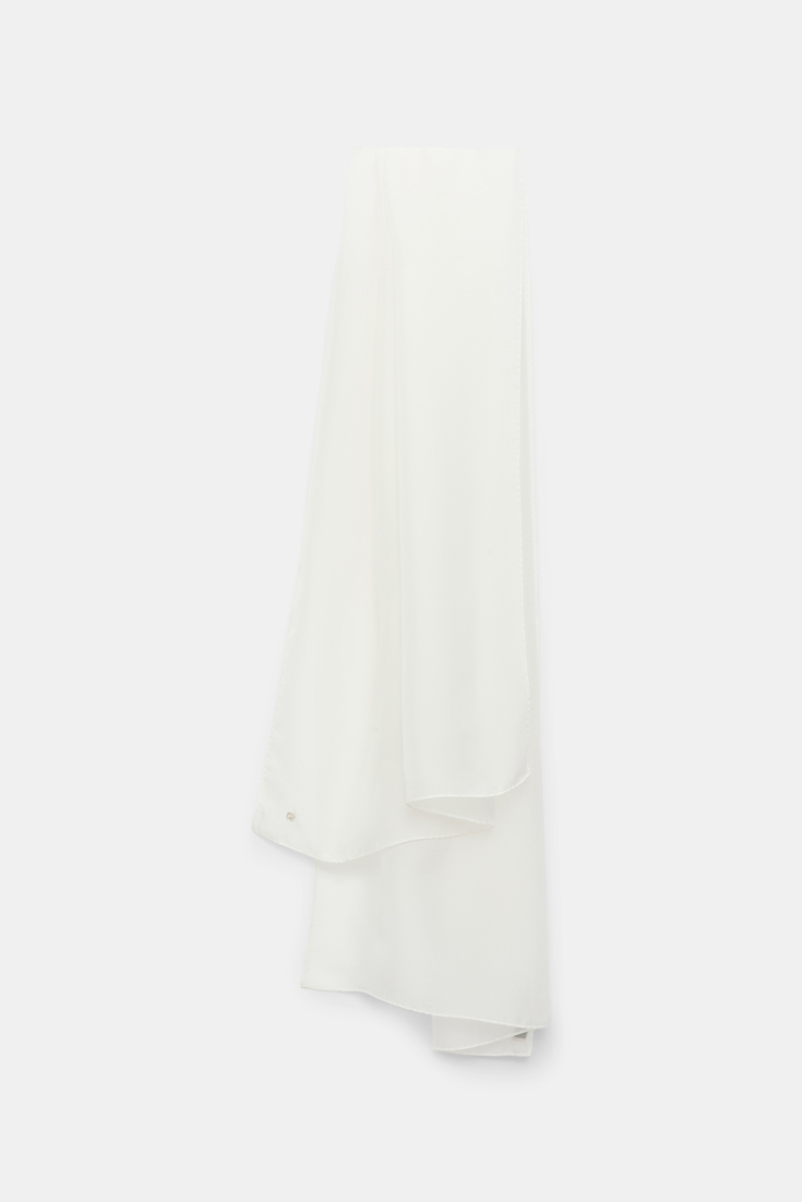 Dorothee Schumacher Silk chiffon scarf camellia white