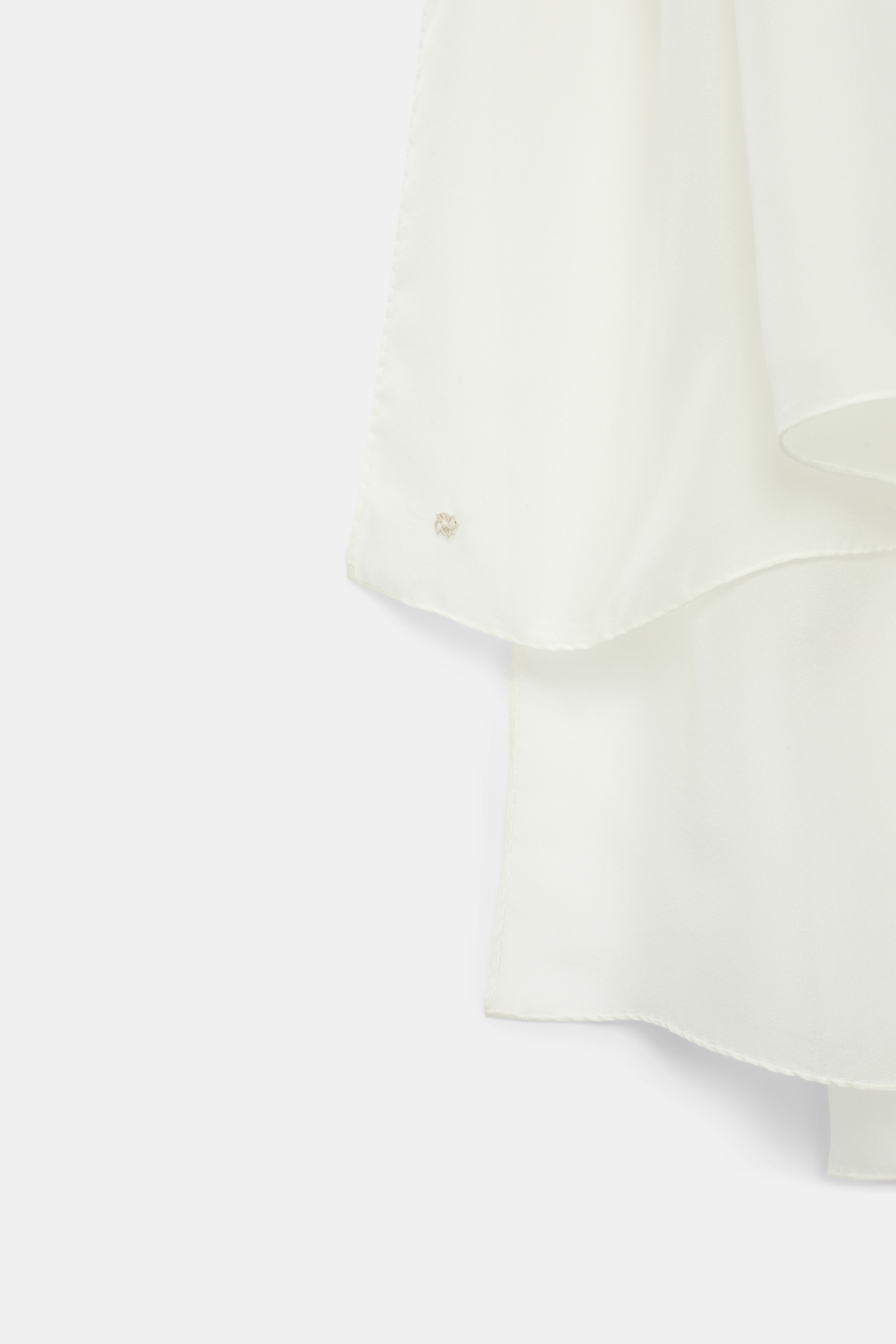 Dorothee Schumacher Silk chiffon scarf camellia white