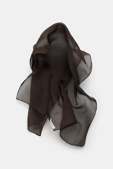 Dorothee Schumacher Silk chiffon scarf dark chocolate