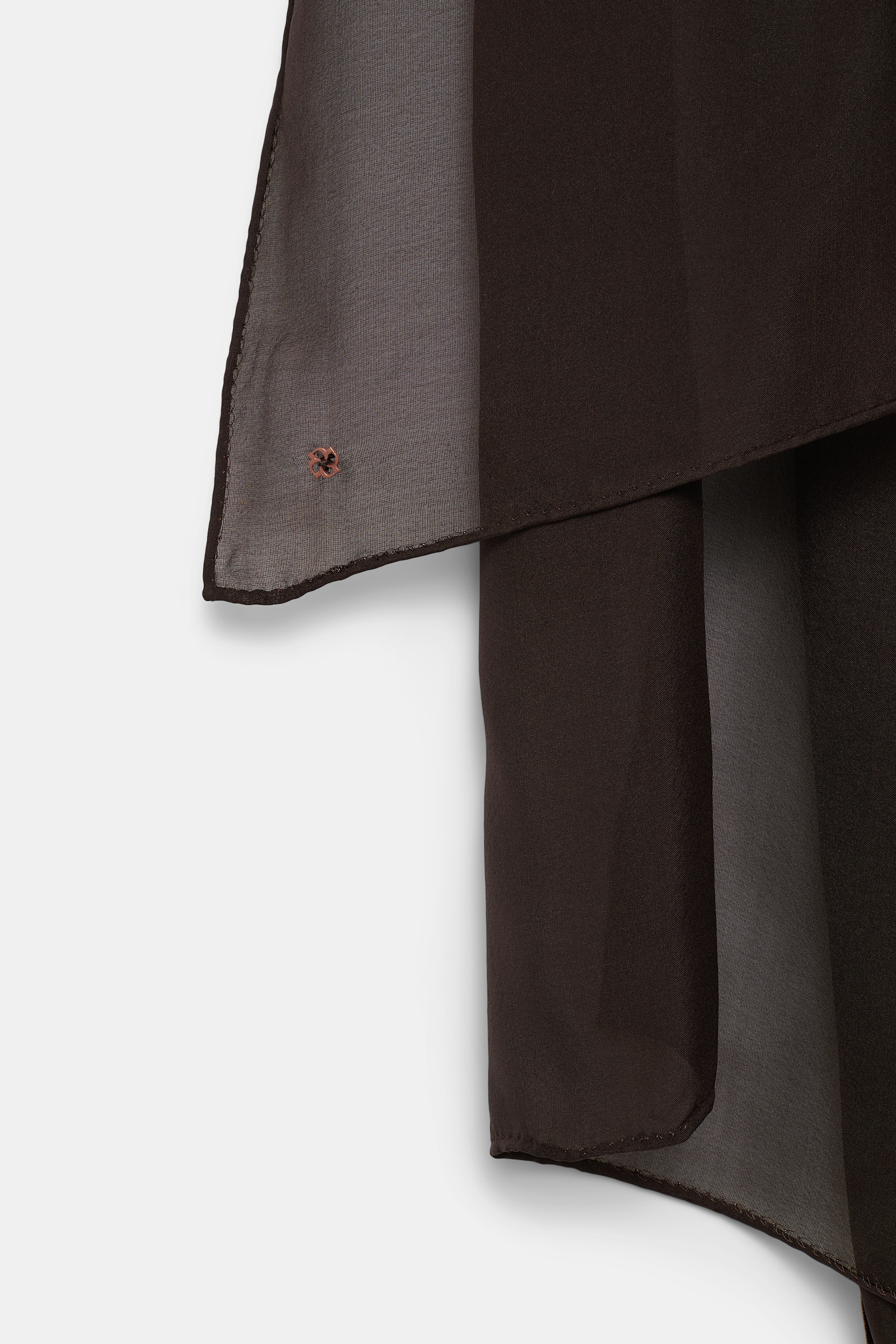 Dorothee Schumacher Silk chiffon scarf dark chocolate