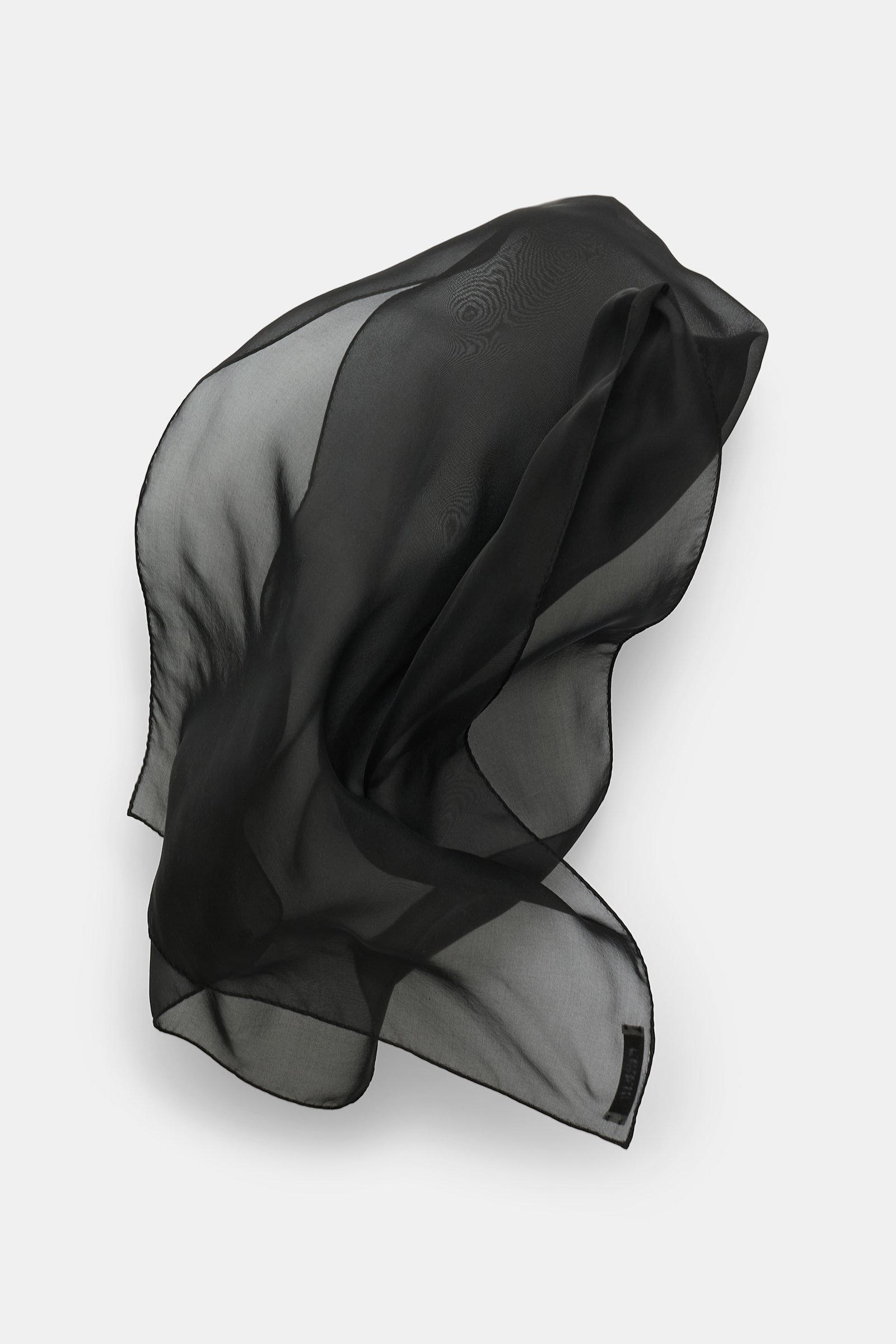 Dorothee Schumacher Silk chiffon scarf pure black