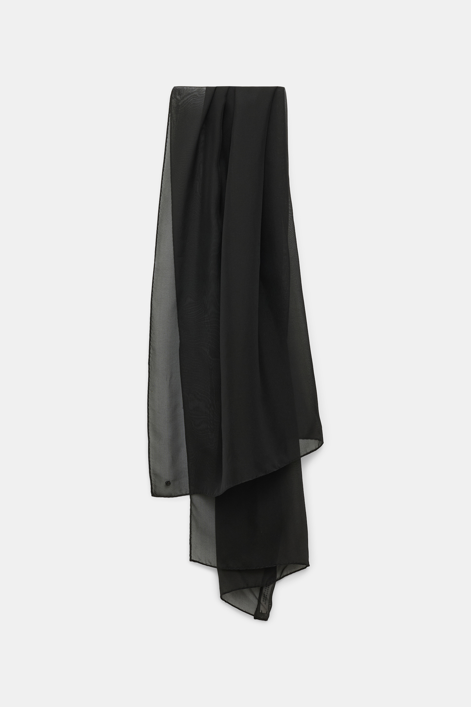 Dorothee Schumacher Silk chiffon scarf pure black