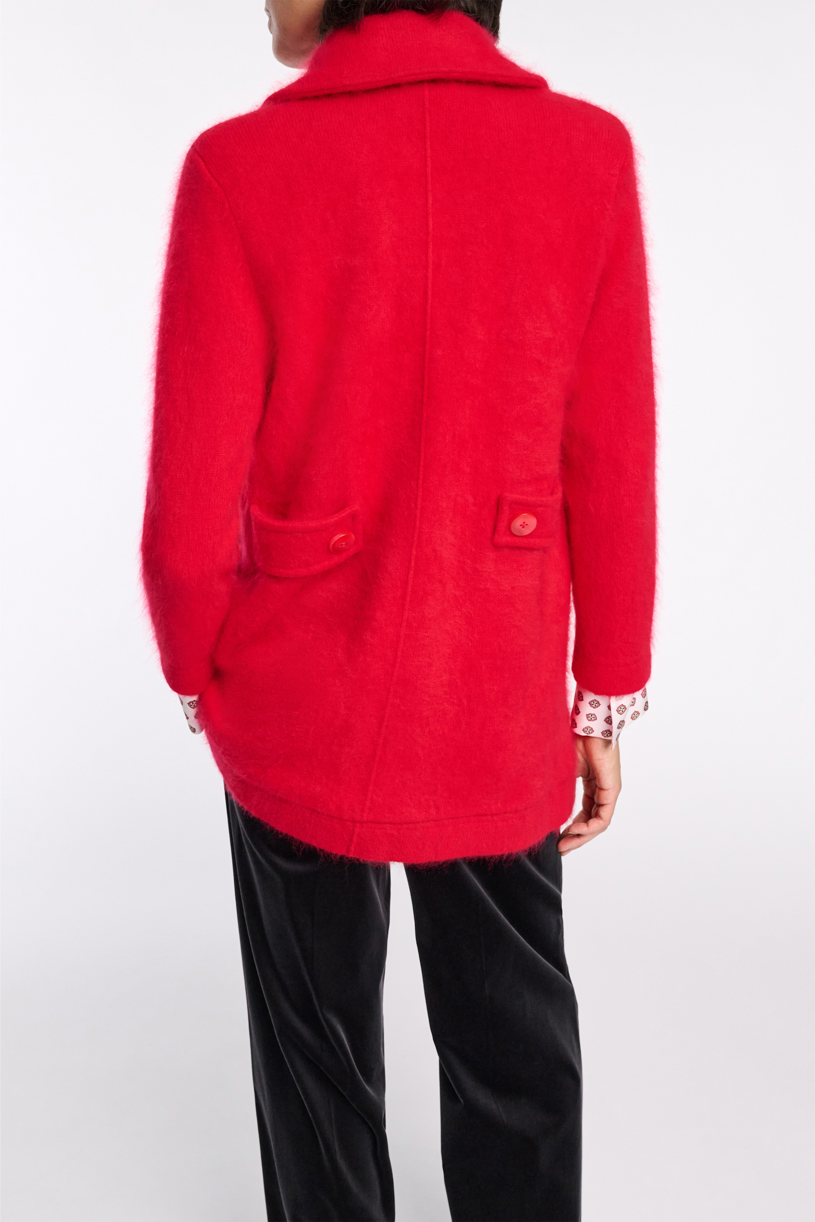 Dorothee Schumacher Fluffy wash knit coat lollipop