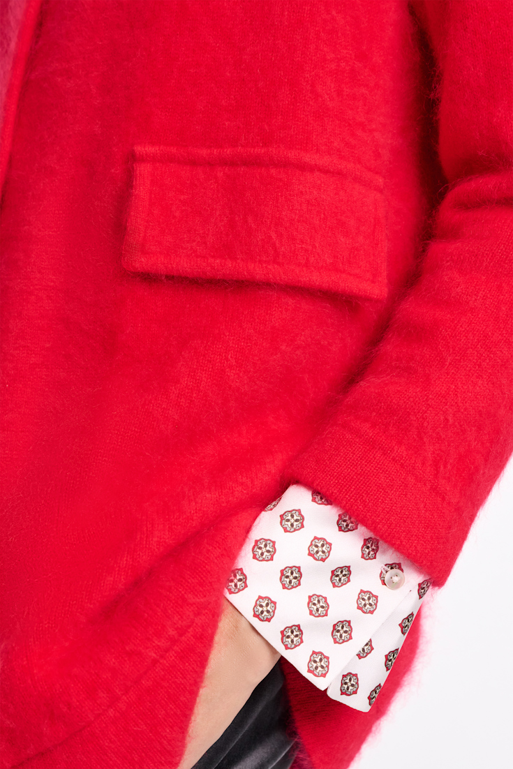 Dorothee Schumacher Fluffy wash knit coat lollipop