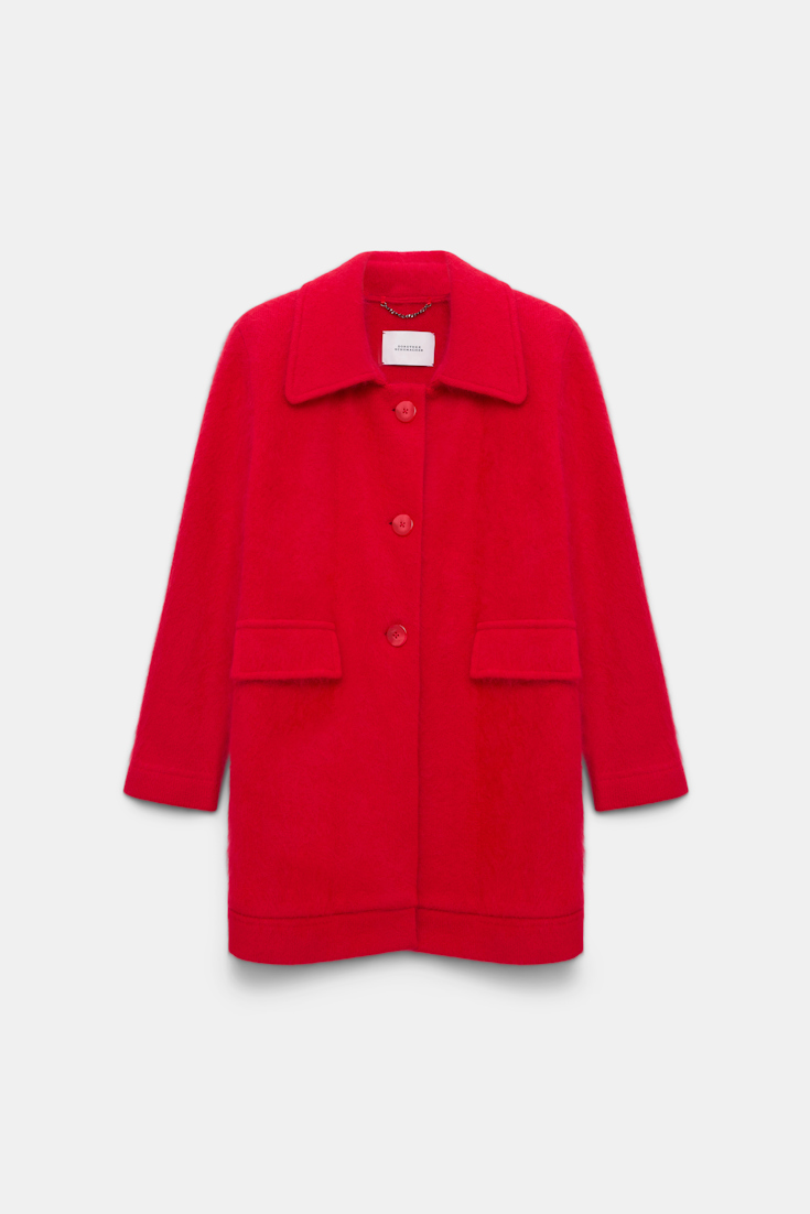 Dorothee Schumacher Fluffy wash knit coat lollipop