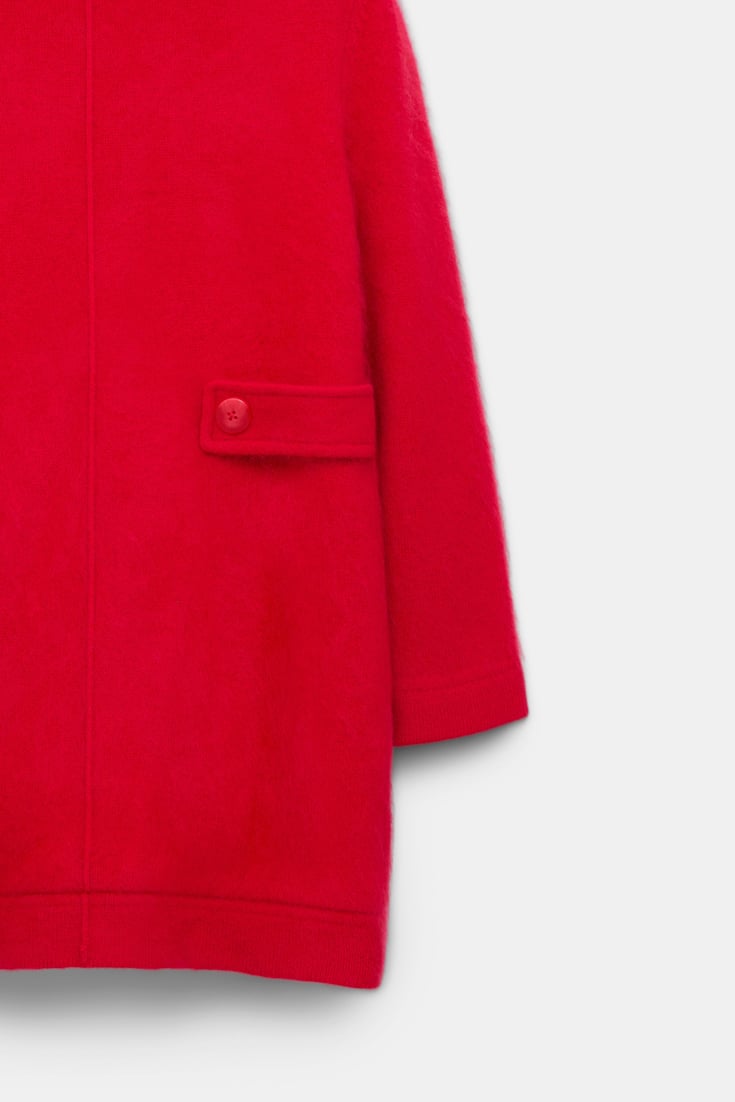 Dorothee Schumacher Fluffy wash knit coat lollipop