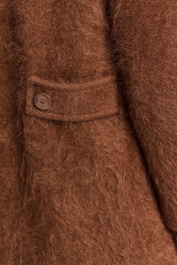 Dorothee Schumacher Fluffy wash knit coat coffee
