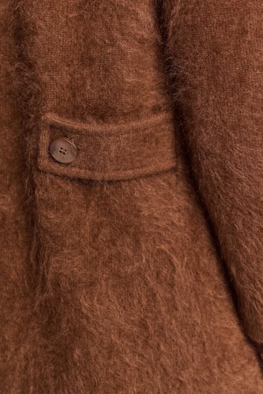 Dorothee Schumacher Fluffy wash knit coat coffee