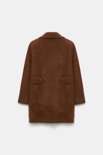 Dorothee Schumacher Fluffy wash knit coat coffee