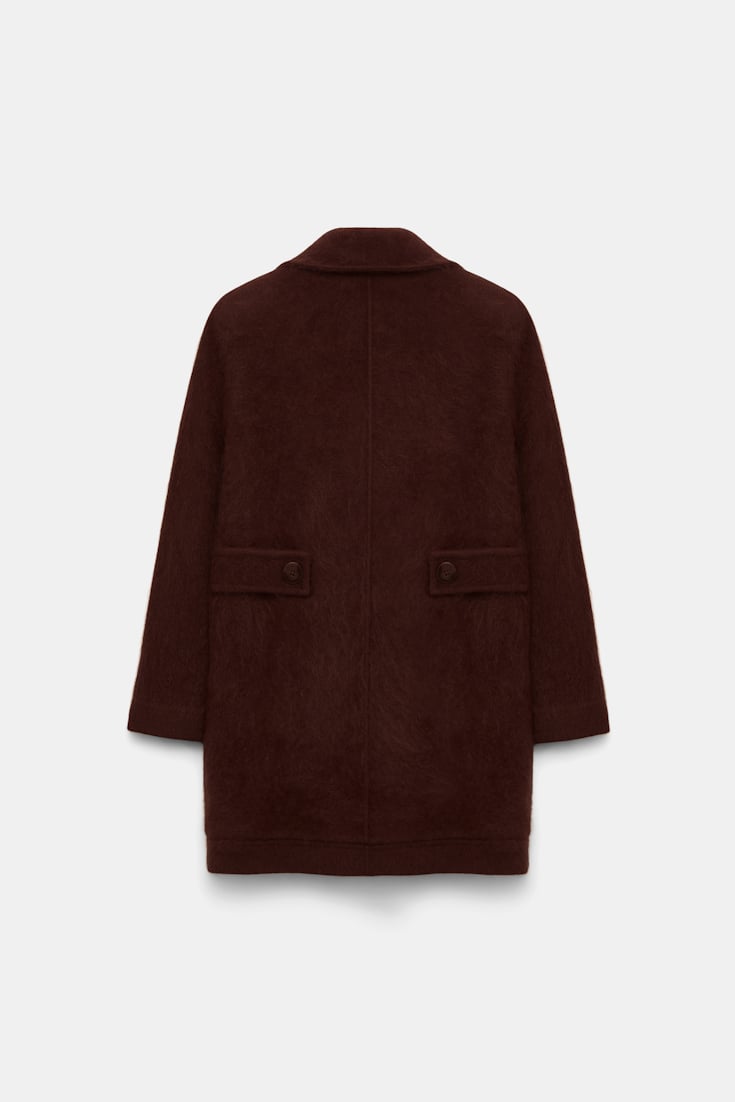 Dorothee Schumacher Fluffy wash knit coat dark brown