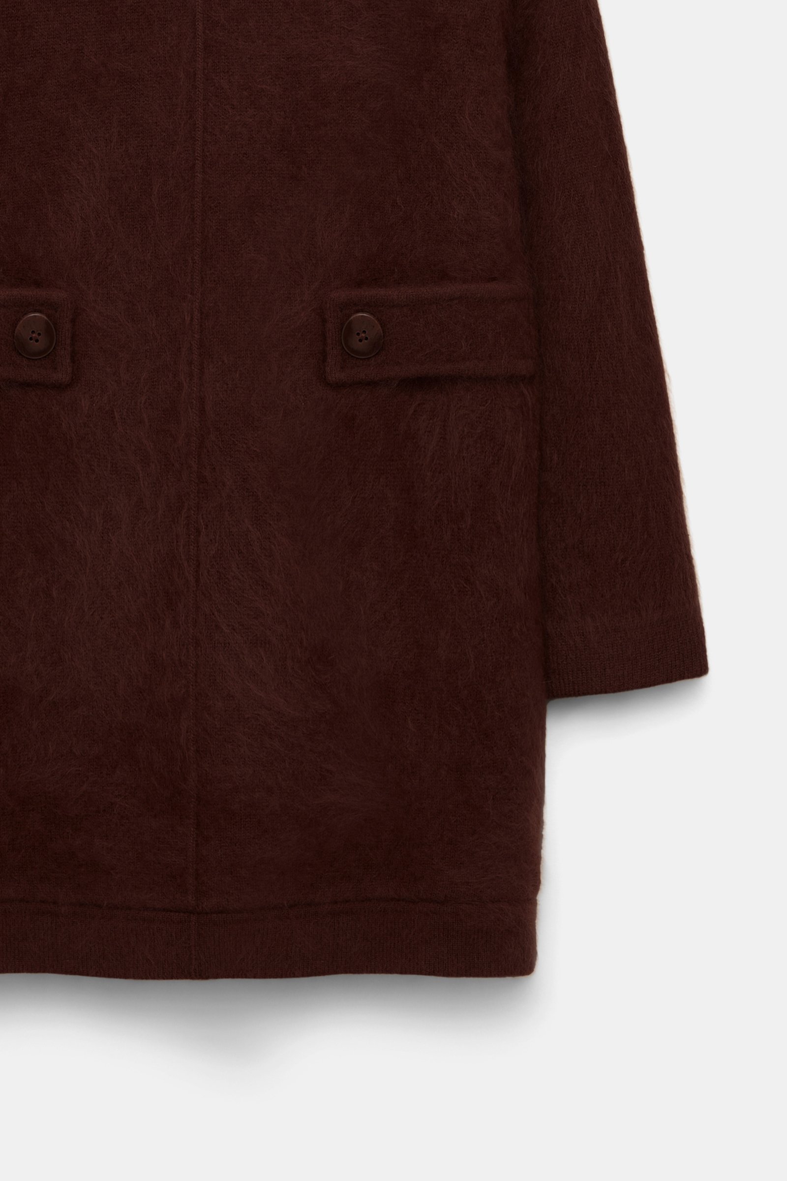 Dorothee Schumacher Fluffy wash knit coat dark brown