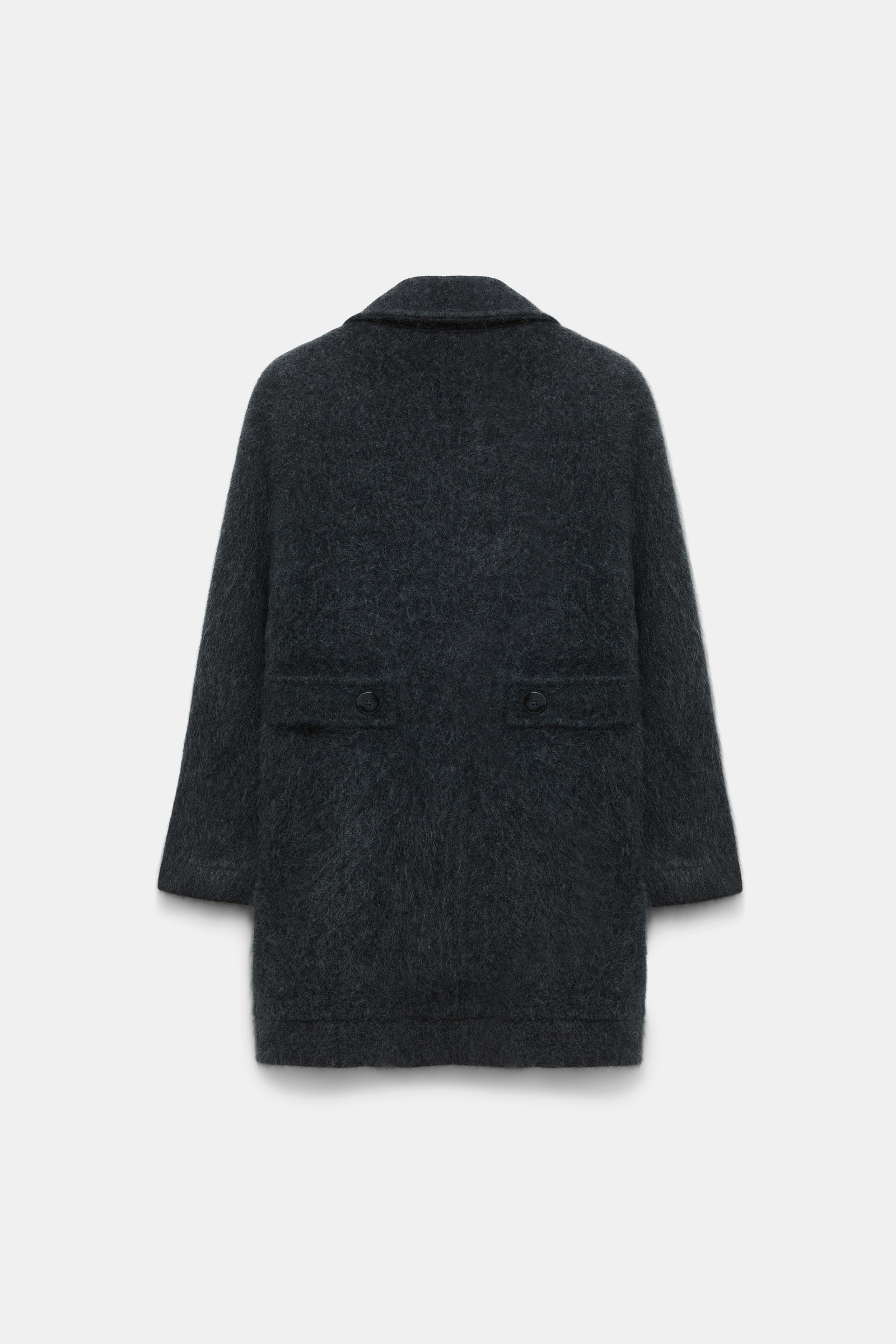 Dorothee Schumacher Fluffy wash knit coat charcoal melange