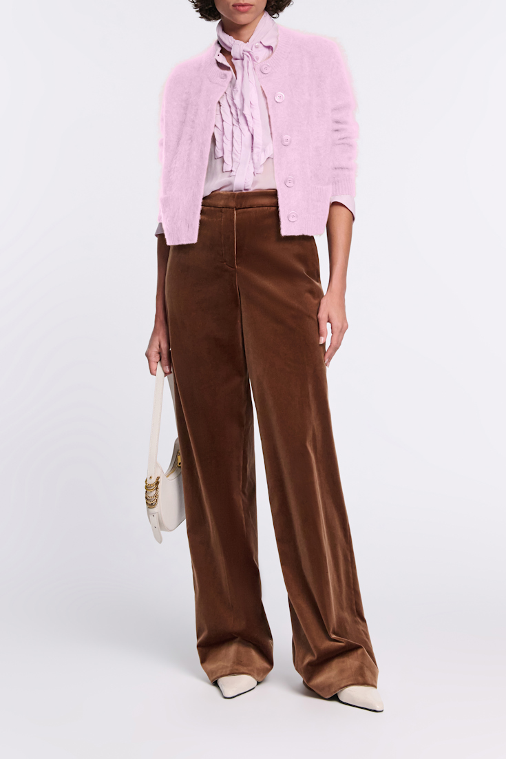 Dorothee Schumacher Fluffy Cardigan aus Merino und Kaschmir orchidee