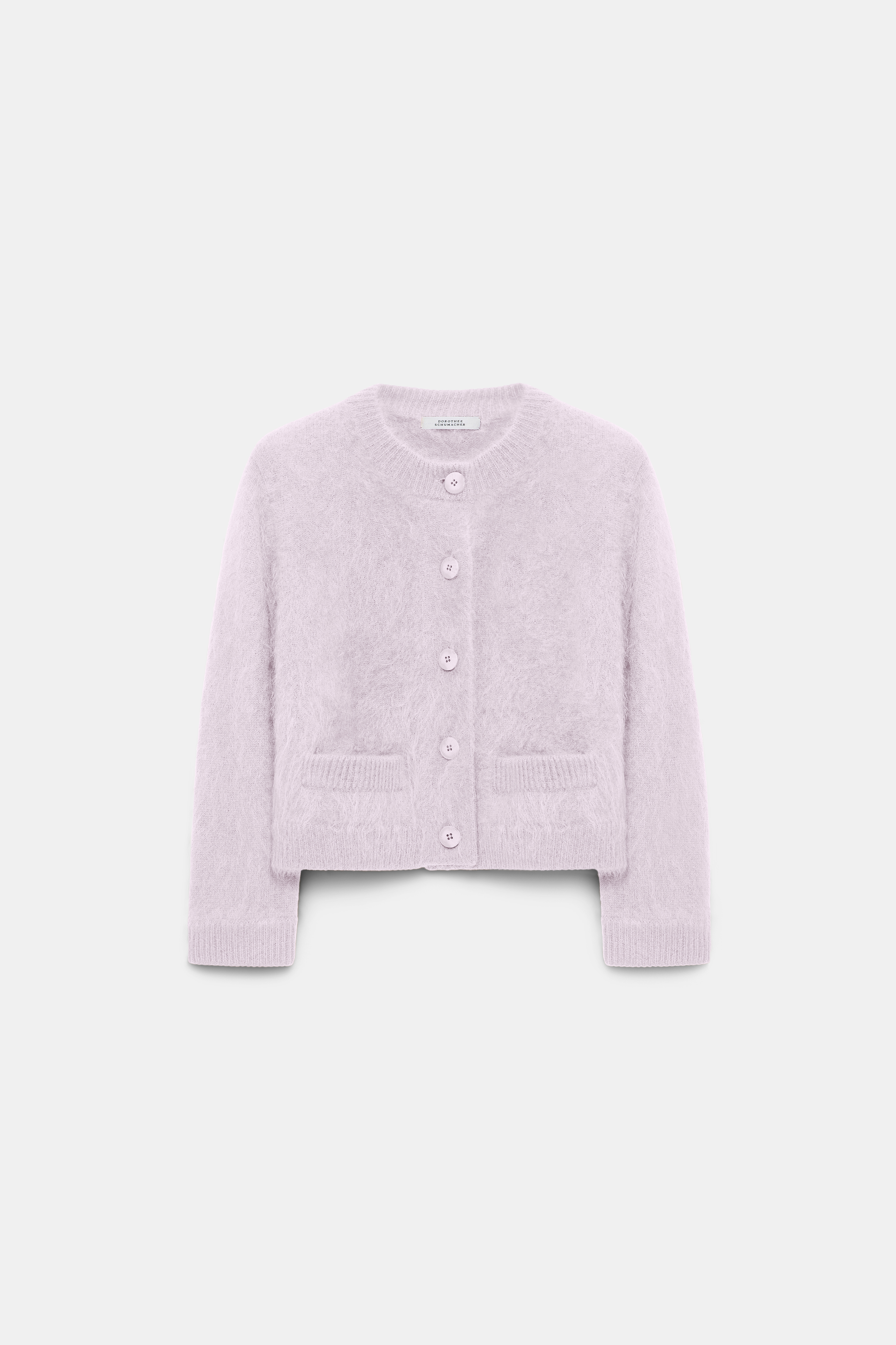 Dorothee Schumacher Fluffy Cardigan aus Merino und Kaschmir orchidee
