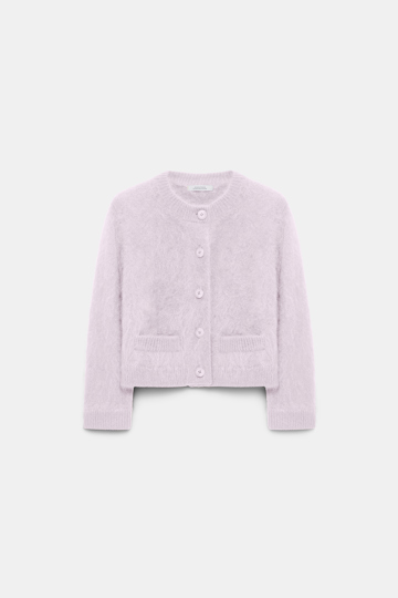 Dorothee Schumacher Fluffy Cardigan aus Merino und Kaschmir orchidee