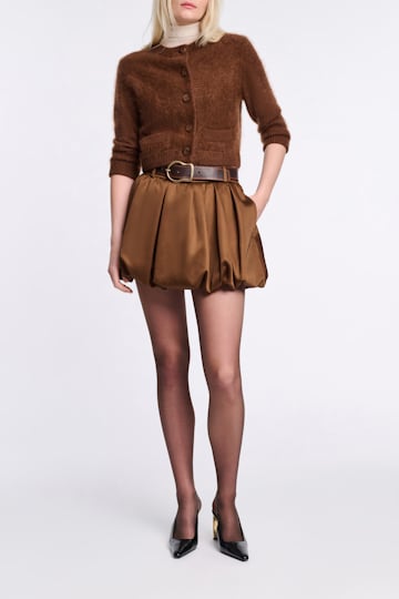 Dorothee Schumacher Fluffy wash cardigan coffee