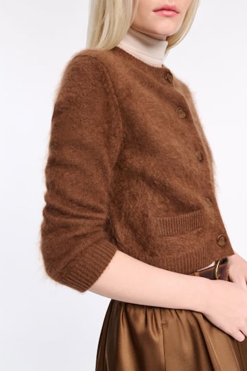 Dorothee Schumacher Fluffy wash cardigan coffee