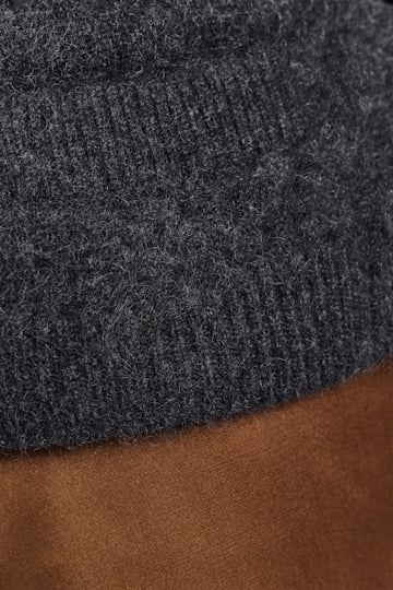 Dorothee Schumacher Fluffy Cardigan aus Merino und Kaschmir charcoal melange