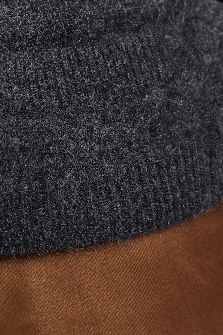 Dorothee Schumacher Fluffy Cardigan aus Merino und Kaschmir charcoal melange