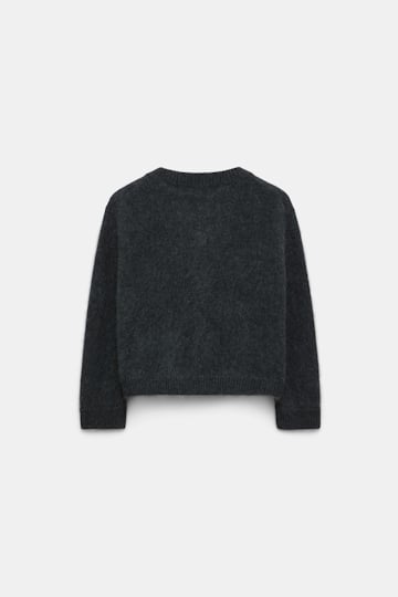 Dorothee Schumacher Fluffy Cardigan aus Merino und Kaschmir charcoal melange