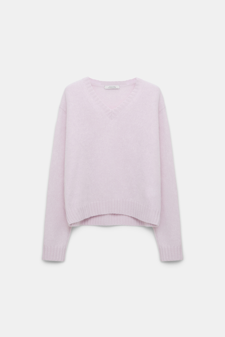 Dorothee Schumacher Fluffy Pullover mit V-Ausschnitt orchidee