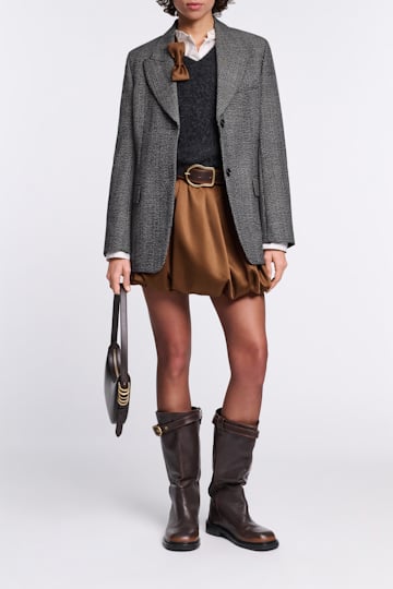 Dorothee Schumacher Fluffy Pullover mit V-Ausschnitt charcoal melange