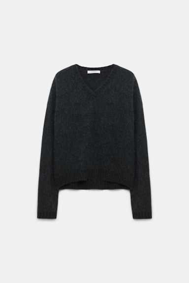 Dorothee Schumacher Fluffy wash pullover charcoal melange
