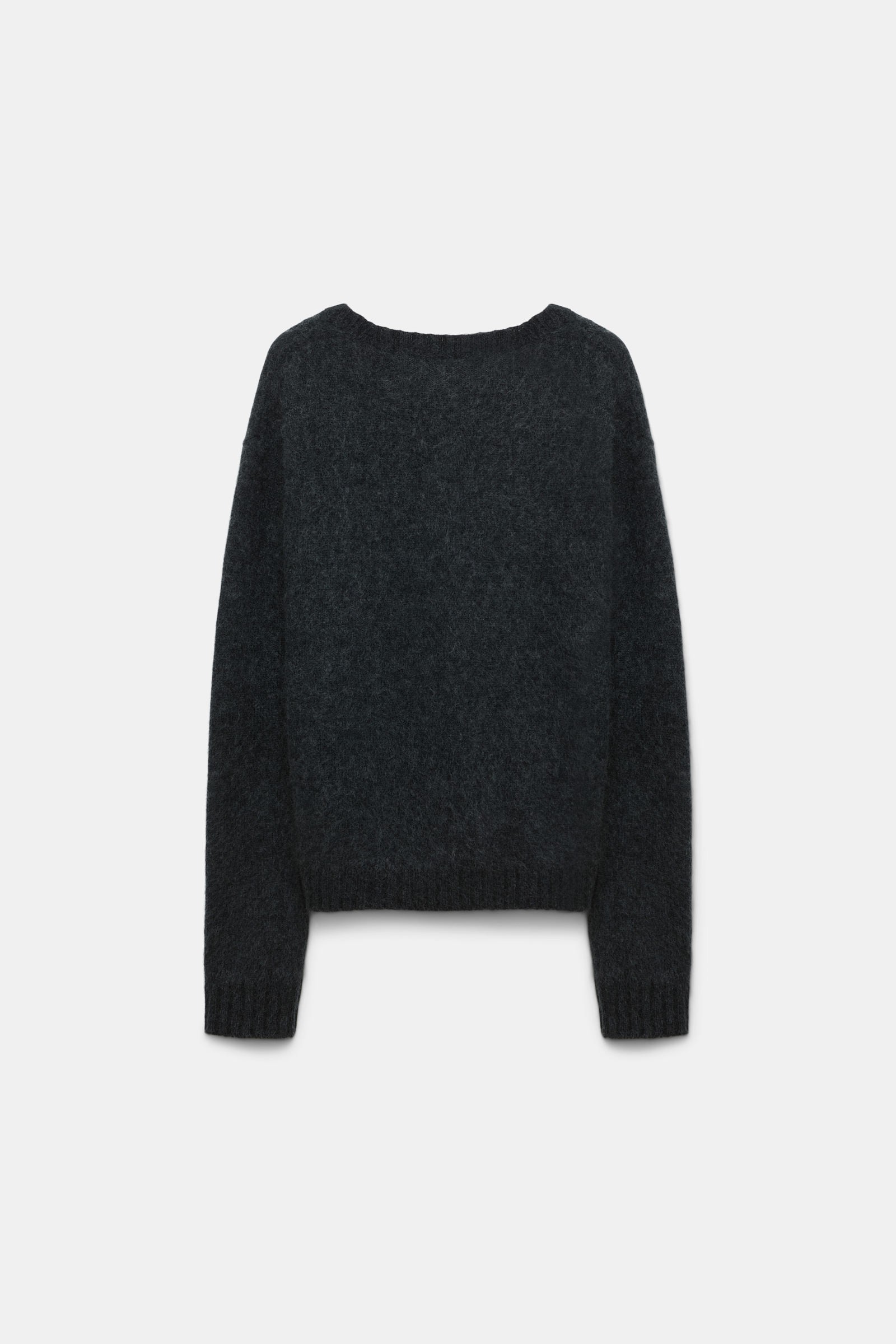 Dorothee Schumacher Fluffy Pullover mit V-Ausschnitt charcoal melange