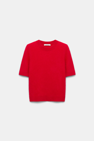 Dorothee Schumacher Fluffy wash short sleeve pullover lollipop